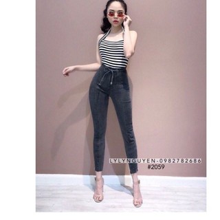  QUẦN JEAN NỮ LƯNG CAO CHẤT XỊN KIỂU CỘT NƠ SIÊU HOT 33ED