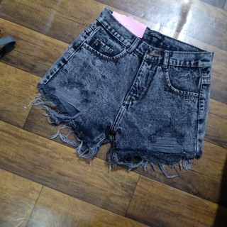 Quần short jean nữ xám rách 2 bên cào short bò 0321IK