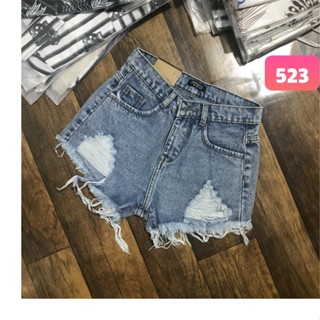 quần short jean 523 RÁCH HAI BÊN ( hình thật )