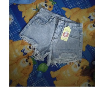 Hình thật - quần short jean nữ rách 2 bên 223