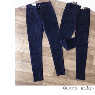 quần jean nữ lưng cao xanh chấm cao cấp k8/95