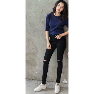 QUẦN NỮ JEAN CO GIÃN CẮT NGANG GỐI O99