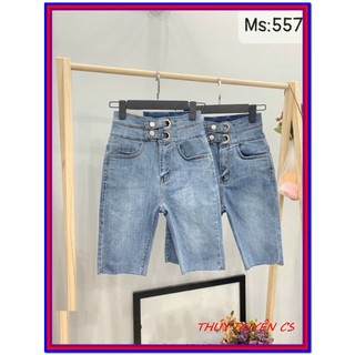 Quần jean nữ LỬNG HAI KHUY KIỂU siêu đẹp màu xanh siêu đẹp VD- 31