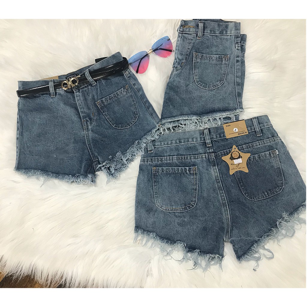 QUẦN SHORT JEAN NỮ HÌNH CHỤP THẬT 33F ( TÚI KIỂU GIỌT LỆ )
