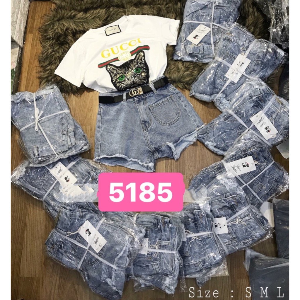 QUẦN SHORT JEAN NỮ HÌNH CHỤP THẬT 33F ( TÚI KIỂU GIỌT LỆ )