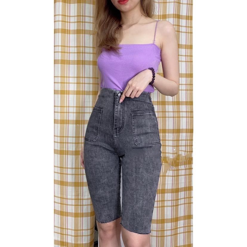 Quần jean NGỐ LỬNG 2 CÚC - 2 TÚI BẦU mẫu siêu hot - jean giãn N-P55