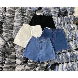 Quần short jean nữ đai trơn ( chất giãn ) kiểu không có túi trước tôn dáng chuẩn 7s-217