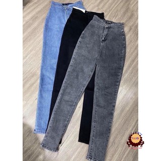  Quần jean nữ lưng cao ĐAI TRƠN mẫu mới hot - không có túi trước jean giãn xịn a1-001 