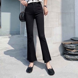 Quần jean nữ dài ỐNG LOE MÀU ĐEN MV-1-2