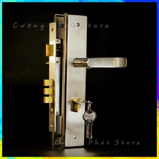Khoá cửa đại loại to và dài 33cm, Thân chốt đồng, Loại dày bản chuẩn inox 304