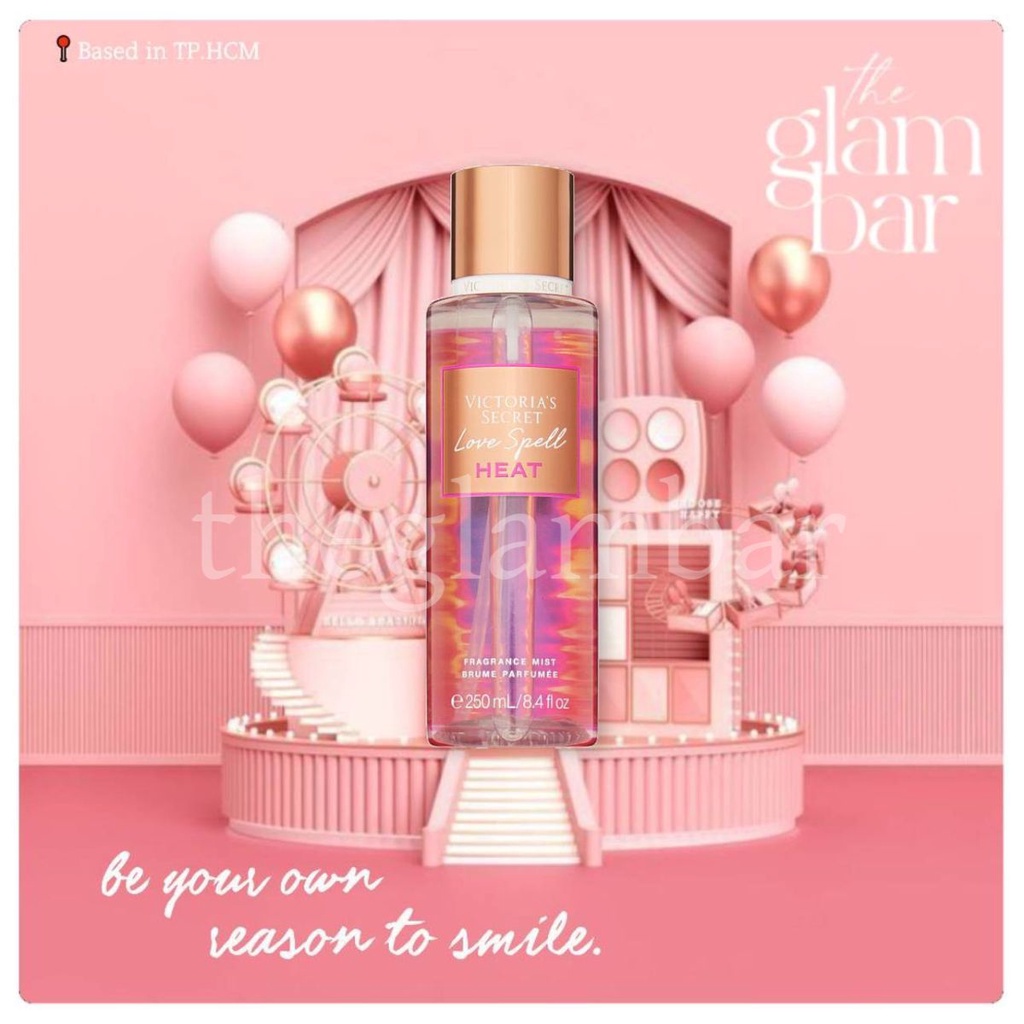 𝐭𝐡𝐞𝐠𝐥𝐚𝐦𝐛𝐚𝐫 ★ Xịt Thơm Toàn Thân VICTORIA SECRET - LOVE SPELL HEAT
