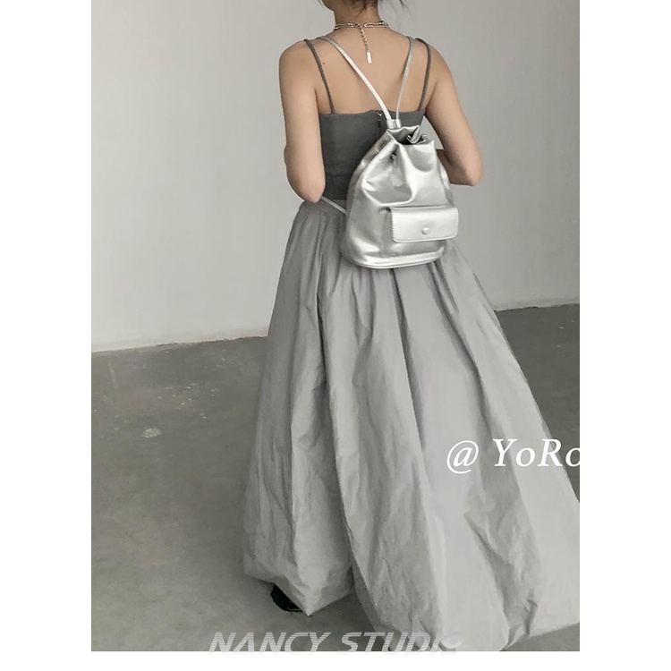 Ba Lô Rút Dây Màu Bạc Thời Trang Chất Lượng Cao