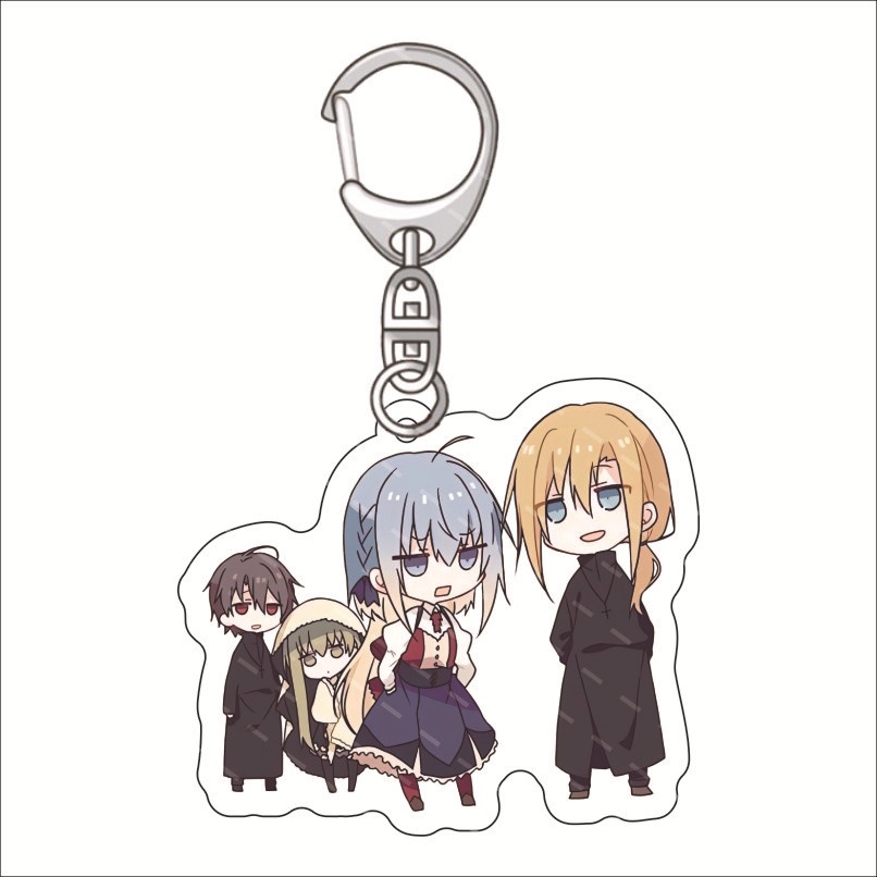 Móc Chìa Khóa Bằng Acrylic Mặt Acrylic In Hình Anime Saint White and Black Pastor Saint Cecilia and Pastor Lawrence Cecilia Lawrence Abel Hazelita Mel