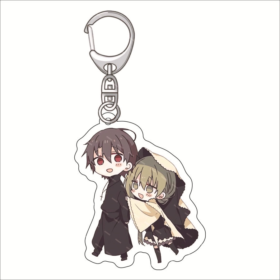 Móc Chìa Khóa Bằng Acrylic Mặt Acrylic In Hình Anime Saint White and Black Pastor Saint Cecilia and Pastor Lawrence Cecilia Lawrence Abel Hazelita Mel