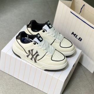 Giày thể thao sneaker mlb ny trắng chữ đen, giày sneaker mlb xanh ny chữ ny full box tặng hbv