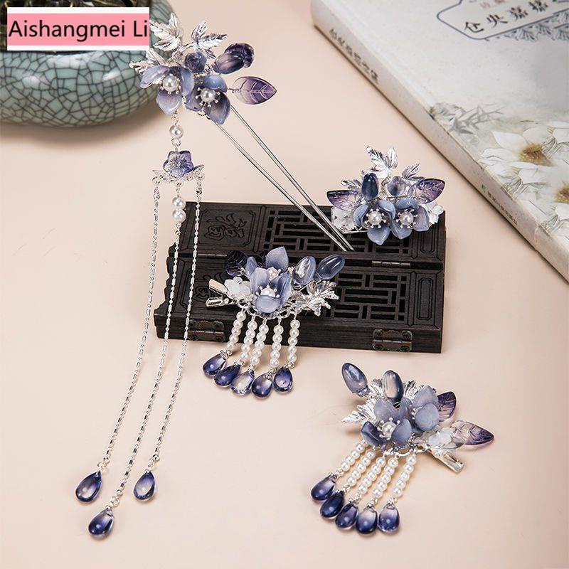 Trâm Cài Tóc Phối Tua Rua Phong Cách Hanfu Cổ Điển Cho Nữ