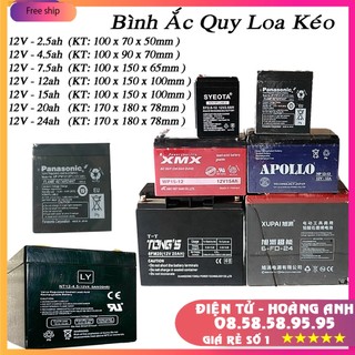 Bình acquy loa kẹo kéo 12v - 2.5ah - 4.5ah - 7.5ah - 12ah - 15ah - 20ah - 24ah dành cho loa kéo jbz 106-107-108-109