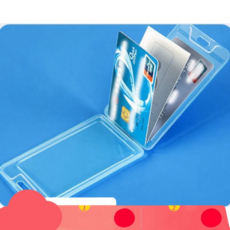 tt Bảng tên Thẻ đeo trong suốt 2 mặt MK8 tag name Dây đeo thẻ Bao thẻ nhựa dẻo chống nước name tag k