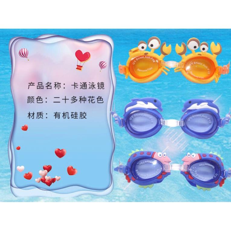 Kính bơi trẻ em silicon chống nước cao cấp cho bé 3-10 tuổi họa tiết hình thú ngộ nghĩnh đáng yêu