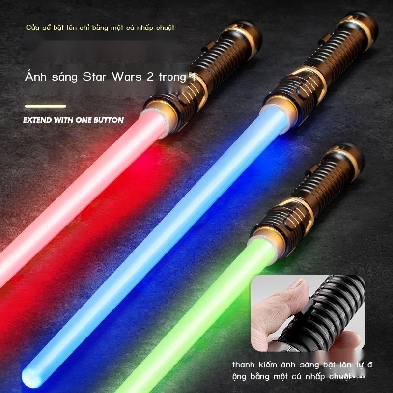❈✹♦Tặng (2-4 quả pin) GẬY phát sáng, âm thanh laze Star Wars Phát sáng, đấu nối thành gậy.-v9xp-Lhgb189