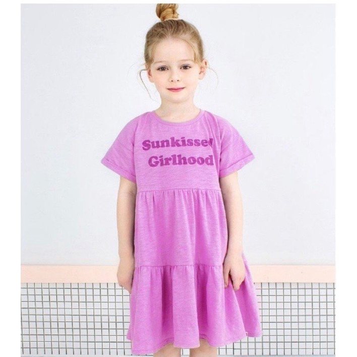 Đầm petite cotton mềm xuất hàn cho bé gái