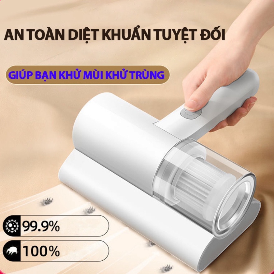 Máy Hút Bụi Giường Nệm diệt khuẩn Bằng tia tử ngoại - Máy Hút Bụi xách tay Mini Sạc Không Dây - BH 6 Tháng | BigBuy360 - bigbuy360.vn