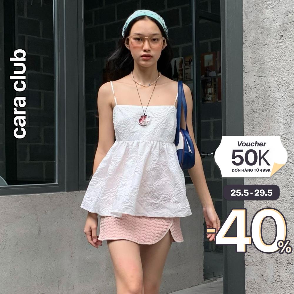 CARA Chân váy nữ Cosy dáng chữ A xẻ tà trẻ trung tính phù hợp đi học dạo phố