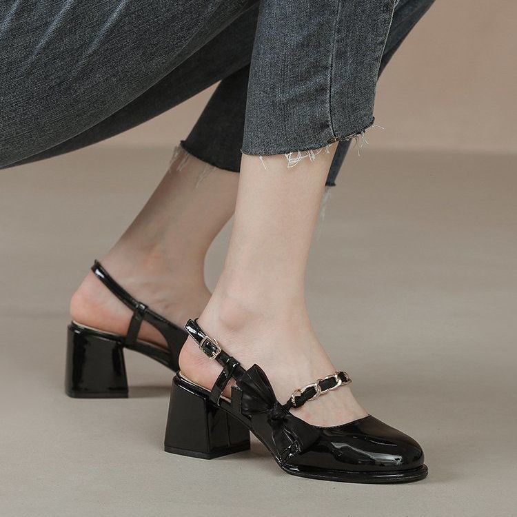 Giày Cao Gót Đính Nơ Xinh Xắn Thời Trang Dành Cho Mùa Hè