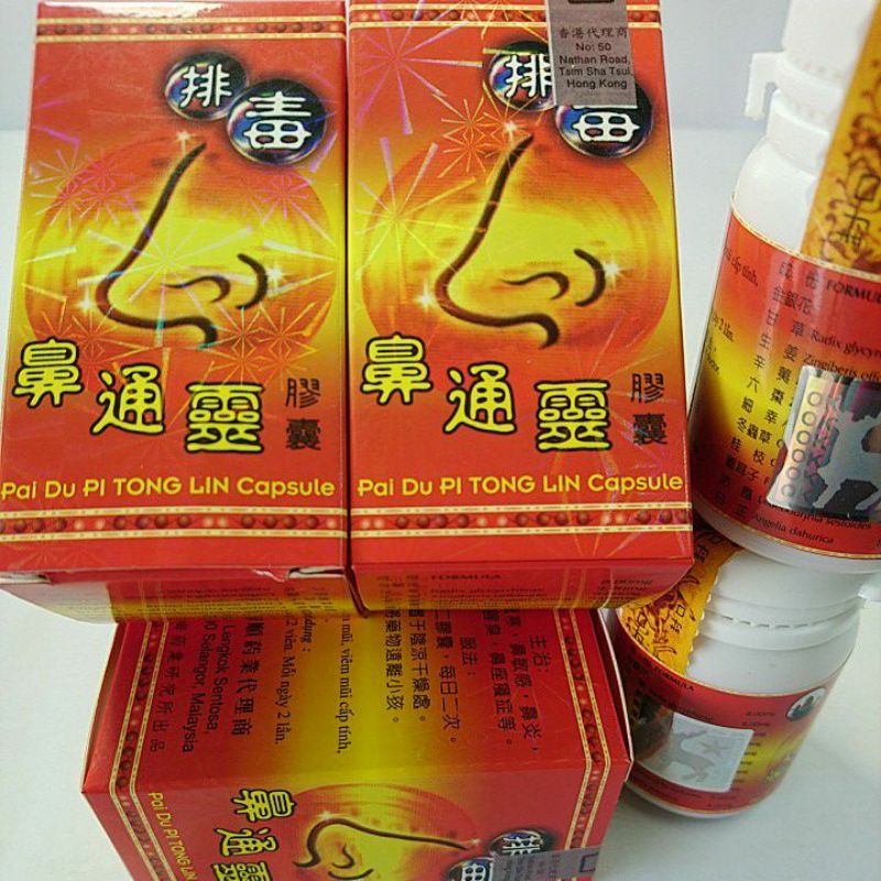 Bài Độc Tỷ Thông Linh Đỏ. Hỗ trợ mẫn cảm mũi, viêm mũi cấp & mãn tính. Hộp lọ 30 viên.