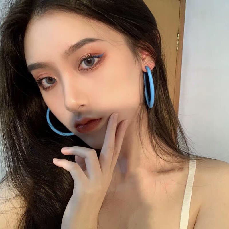 Bông Tai Acrylic Màu Sắc Ngọt Ngào Phong Cách Âu Mỹ Thời Trang Mùa Hè Cho Nữ