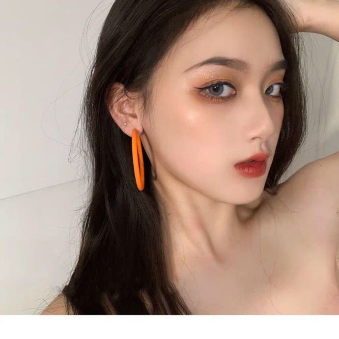 Bông Tai Acrylic Màu Sắc Ngọt Ngào Phong Cách Âu Mỹ Thời Trang Mùa Hè Cho Nữ