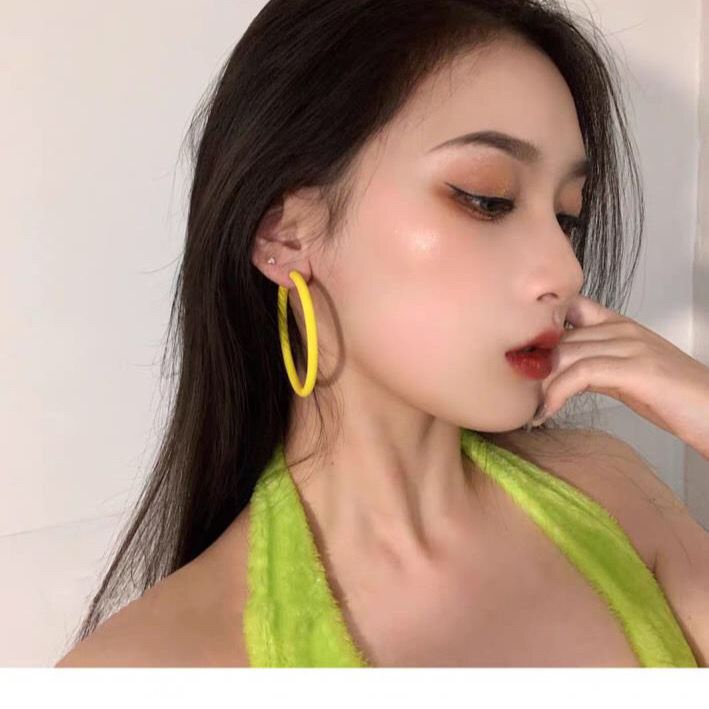 Bông Tai Acrylic Màu Sắc Ngọt Ngào Phong Cách Âu Mỹ Thời Trang Mùa Hè Cho Nữ