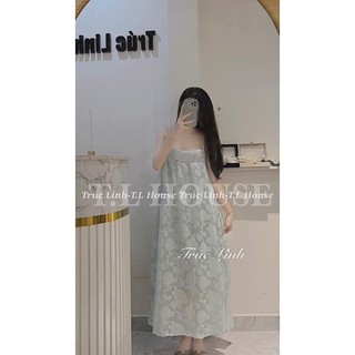 ĐẦM MAXI HAI DÂY XANH