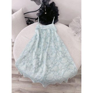 ĐẦM MAXI HAI DÂY XANH