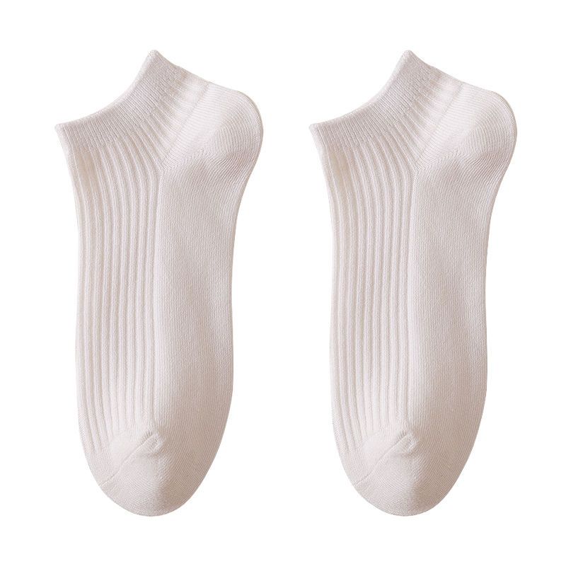 Vớ Cotton Mỏng Màu Trơn Cổ Thấp Hai Đầu Thoáng Khí Phong Cách Nhật Bản Thời Trang Xuân Hè Cho Nữ