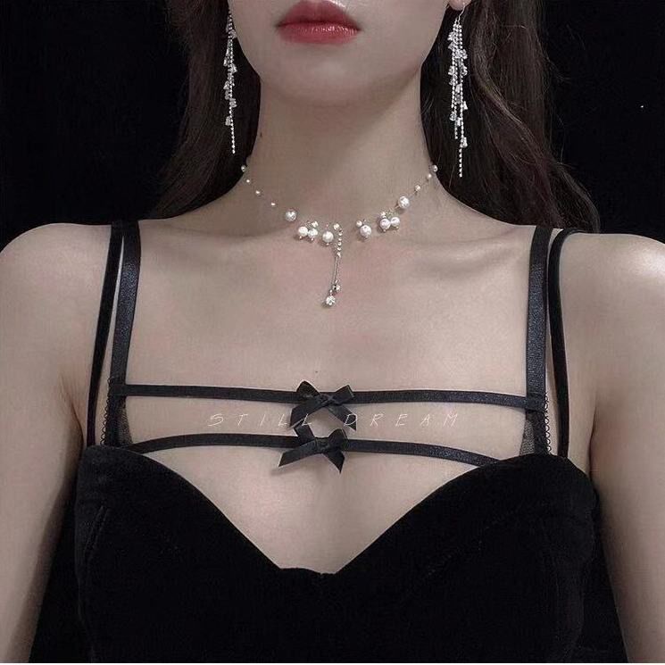 Khuyên Tai Tua Rua Dài Đính Đá Lấp Lánh Thời Trang Hàn Quốc