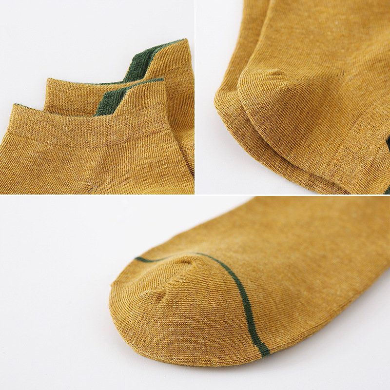 Vớ Cotton Mỏng Màu Trơn Cổ Thấp Thấm Hút Mồ Hôi Thời Trang Xuân Hè Cho Nữ