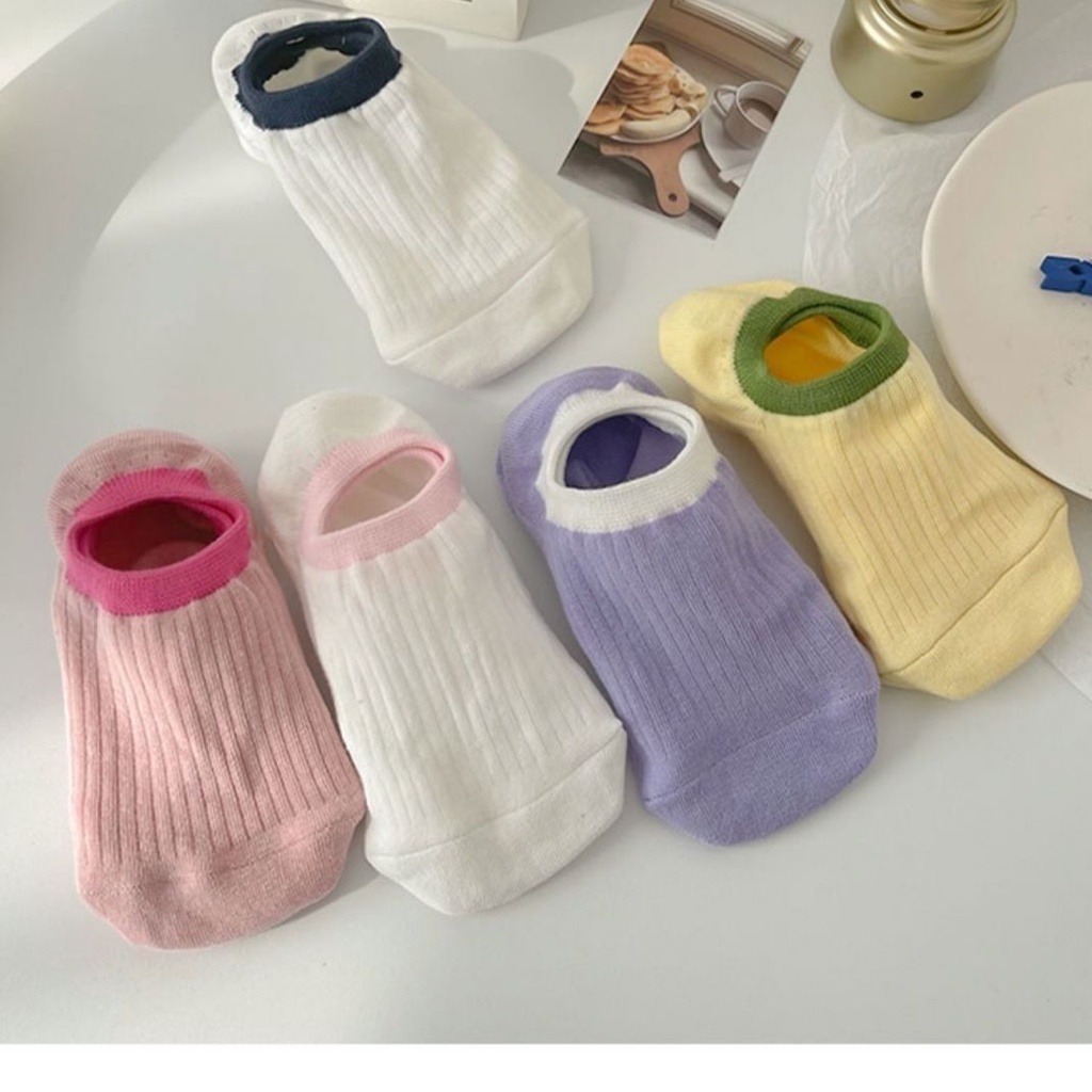 Vớ Cổ Thấp Mỏng Màu Sắc Ngọt Ngào Thời Trang Mùa Hè Cho Nữ