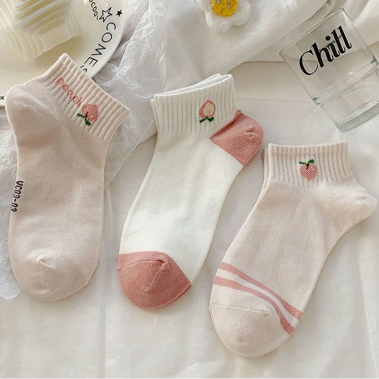 Vớ Thể Thao Cổ Thấp Chất Liệu Cotton Mỏng Màu Trơn Dễ Phối Đồ Thời Trang Mùa Hè Cho Nữ