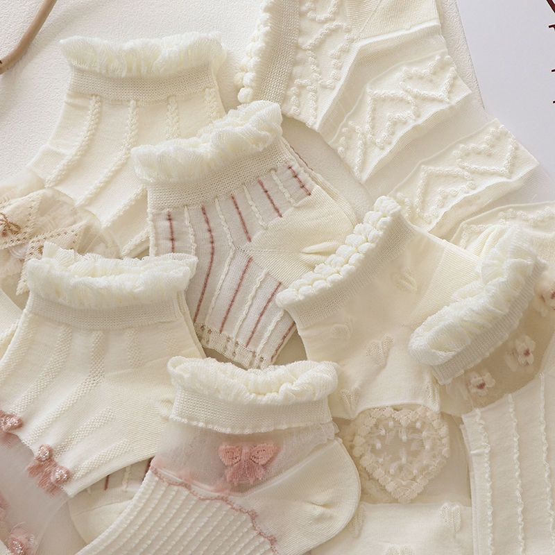 Vớ Thuyền Lụa Pha Lê Mỏng Thoáng Khí Miệng Nông Dễ Phối Đồ Phong Cách Nhật Bản Thời Trang Mùa Hè Cho Nữ