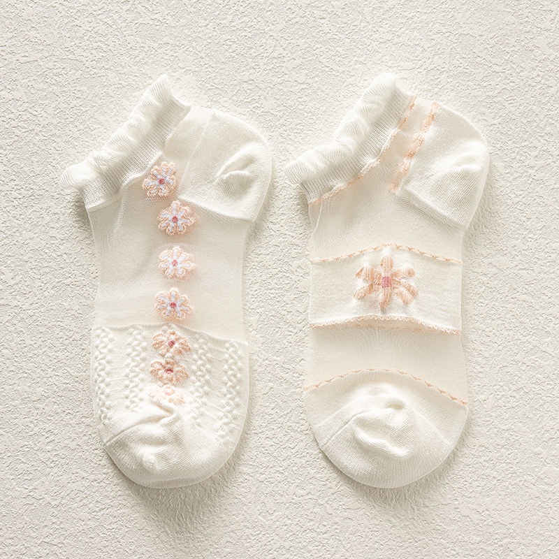 Ultra Vớ Lụa Phối Ren Siêu Mỏng Thoáng Khí Thời Trang Mùa Hè Cho Nữ