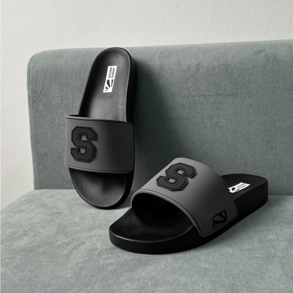 Dép Nam Nữ Unisex Quai Ngang Slipper siêu bền , dép cao cấp chữ S, full book Second Sunday Evening Slides Ladystore | BigBuy360 - bigbuy360.vn