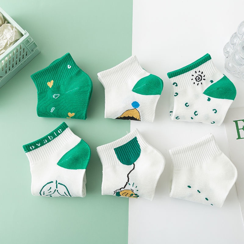 Vớ Cotton Mỏng Cổ Thấp In Họa Tiết Hoạt Hình Phong Cách Nhật Bản Thời Trang Xuân Hè Cho Nữ