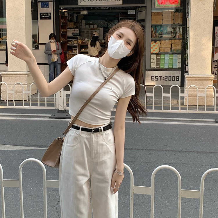 Áo Thun Tay Ngắn Hở Vai Dáng Ôm Thời Trang Mùa Hè Dành Cho Nữ