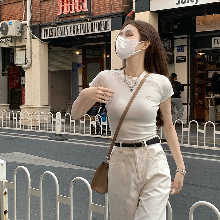 Áo Thun Tay Ngắn Hở Vai Dáng Ôm Thời Trang Mùa Hè Dành Cho Nữ