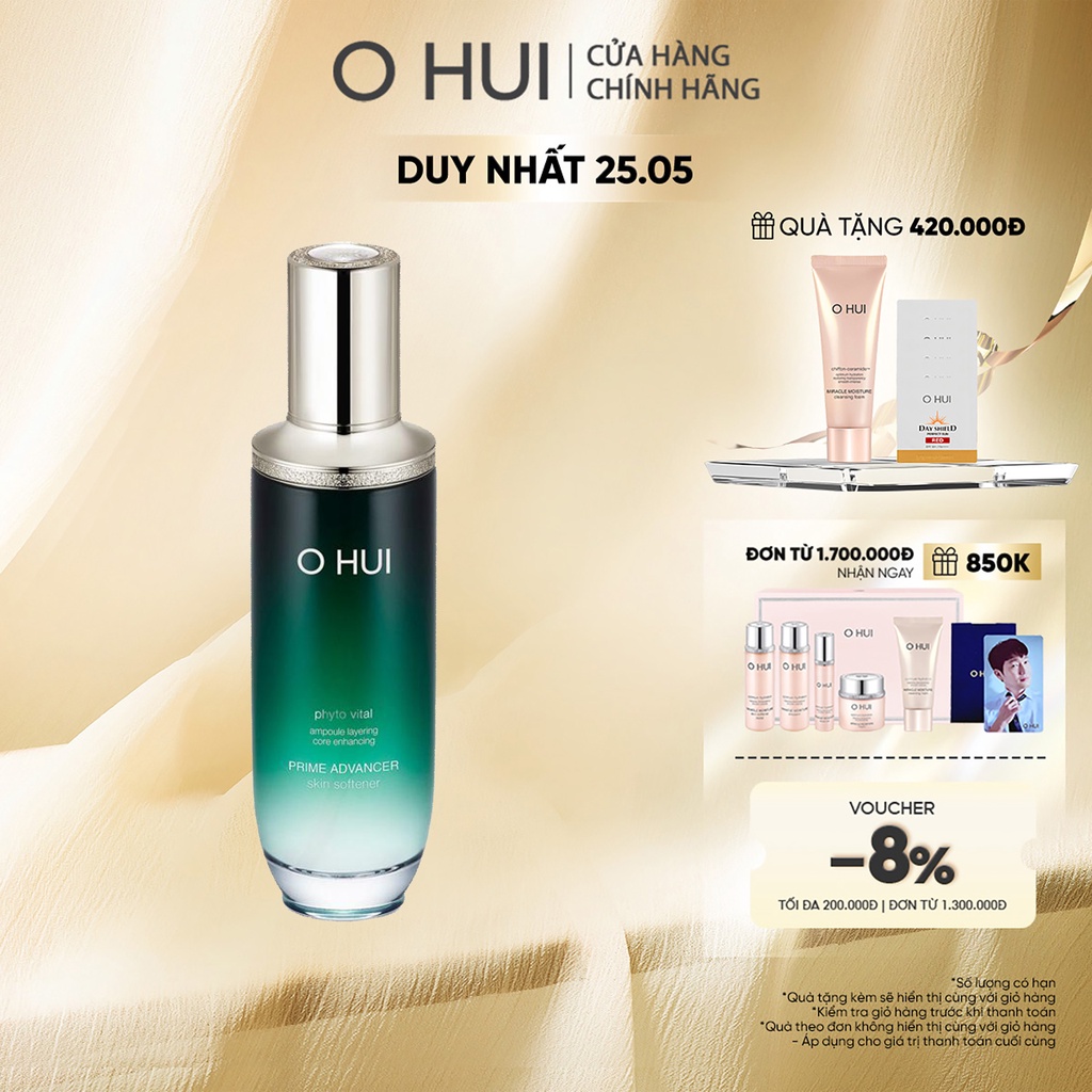  Nước hoa hồng chống lão hoá OHUI Prime Advancer Skin Softener 150ml