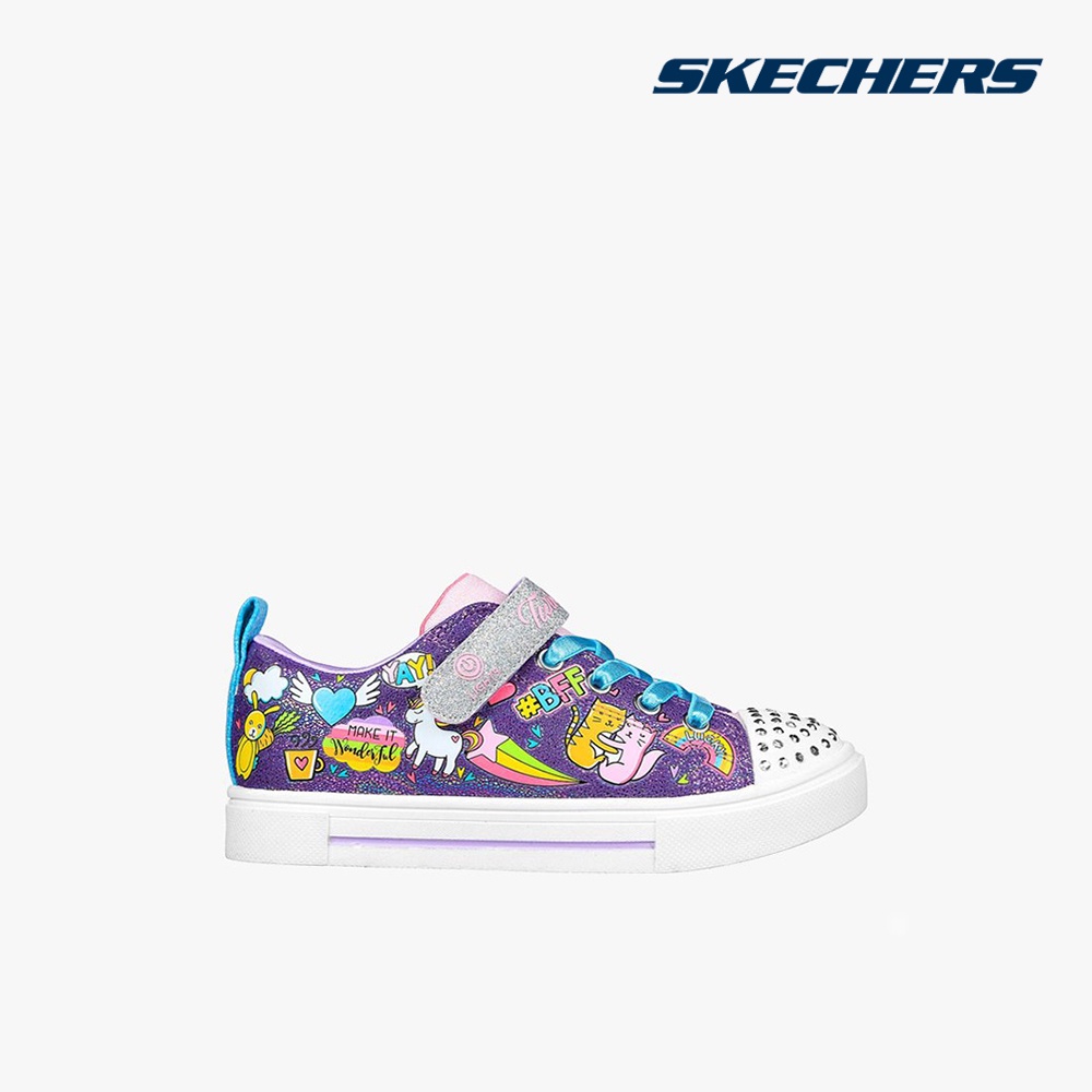 SKECHERS - Giày sneakers bé gái cổ thấp Twinkle Sparks 314786L-PRMT