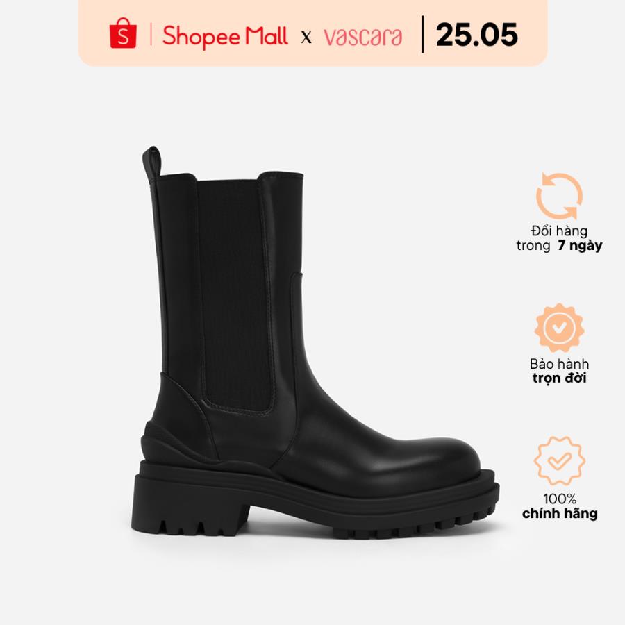 Vascara All-Day Comfort Chelsea Boot Cổ Cao Phối Layer - BOT 0921