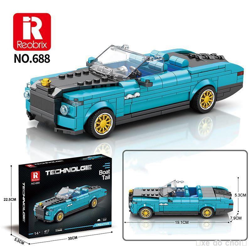 Tương thích với Lego các khối xây dựng đồ chơi lắp ráp Rolls-Royce mô hình xe ô tô xe đua bé trai Tặng xe thể thao giáo