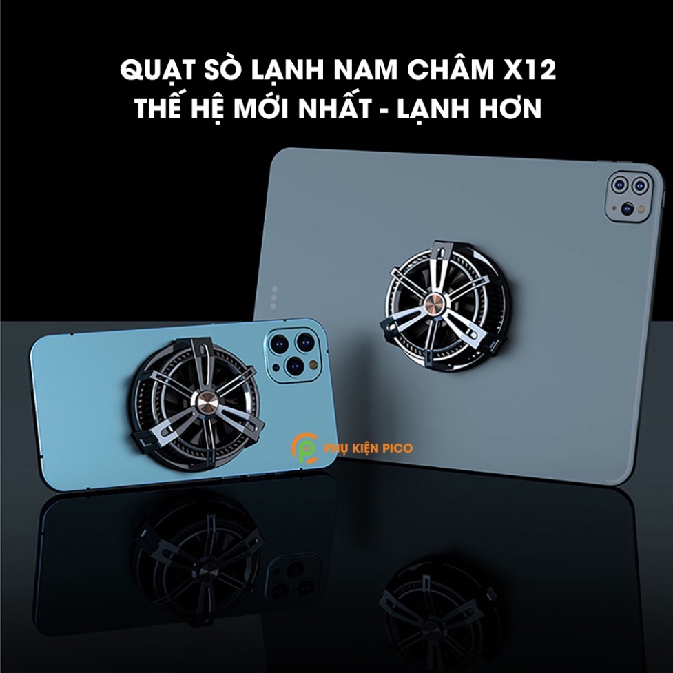 Quạt tản nhiệt Ipad máy tính bảng sò lạnh X12 Plus / X12 Pro Max / X38 hút nam châm - Quạt tản nhiệt máy tính bảng - Hàn